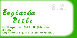 boglarka mitli business card